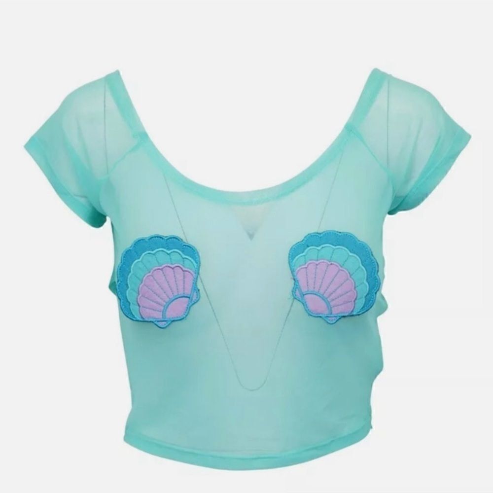 Iron  fist mermaid for life mesh top